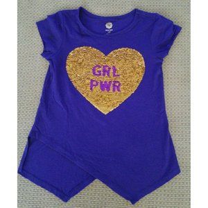 Girls Flip Sequin Shirt Size M